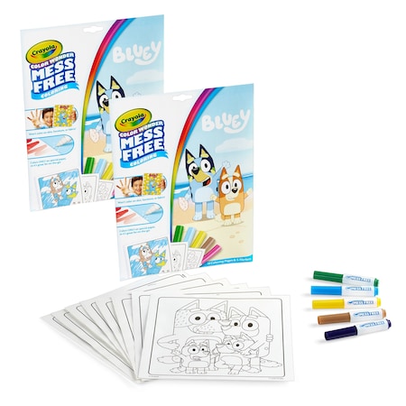 Crayola Color Wonder Coloring Pad & Markers, Bluey, 2PK 75-2805